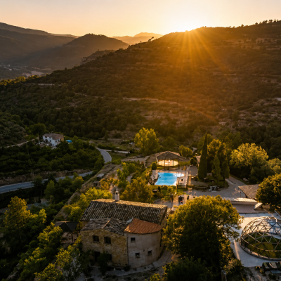 Vista aerea Masia Cal Miquel Retiros