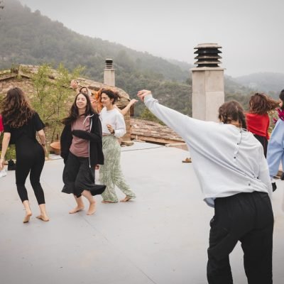 Espacio de movimeinto en el mirador a montserrat